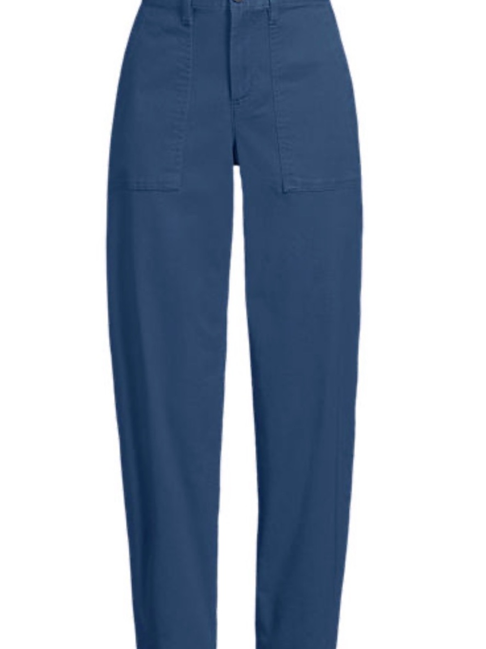 Lands' End Women's Chino Barrel Pants in Deep Blue